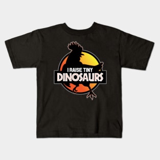 I Raise Tiny Dinosaurs Sunset Kids T-Shirt